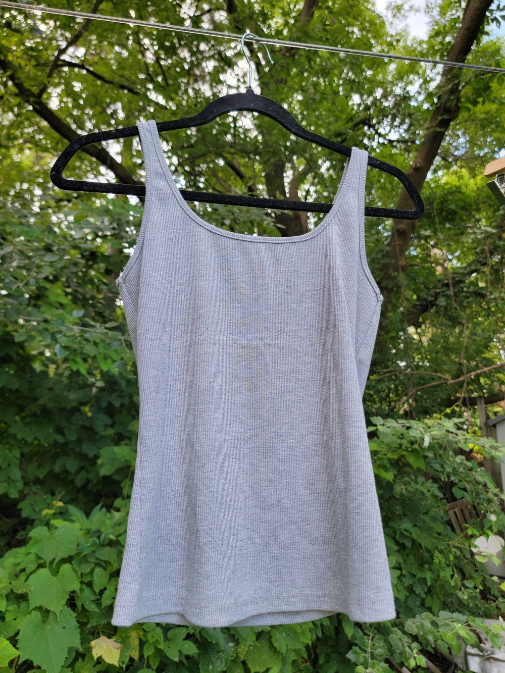 Classic Women’s Ribbed Tank Top — Light Gray New Cotton